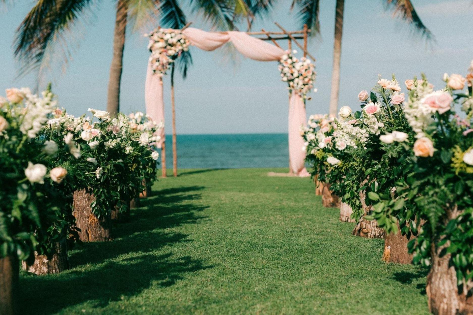 منتجع وسبا بالم غاردن بيتش هوي ان المظهر الخارجي الصورة Wedding ceremony at the beach